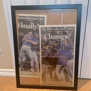 Texas Rangers world series champions wall decor
